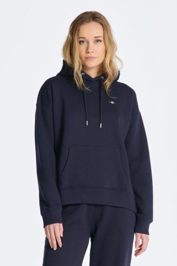 MIKINA GANT REL SHIELD HOODIE EVENING BLUE