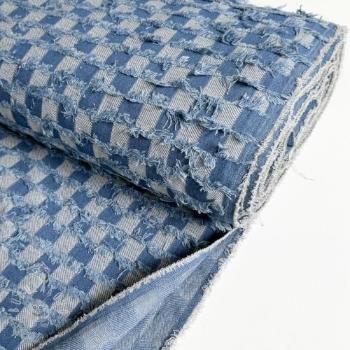 JEANS Check Jacquard BLUE