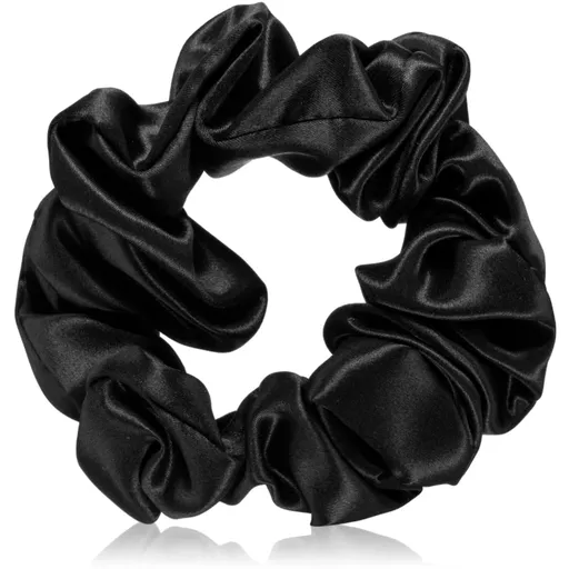 Crystallove Silk Scrunchie hedvábná gumička do vlasů Black 1 ks
