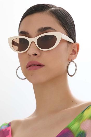 Sluneční brýle Saint Laurent dámské, béžová barva