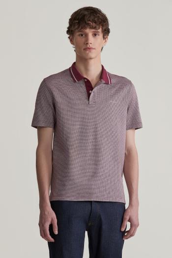 POLOKOŠILE GANT MICRO HOUNDSTOOTH POLO WINE RED