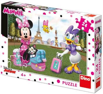 Puzzle Dino Minnie Párizsban (24 darabos)