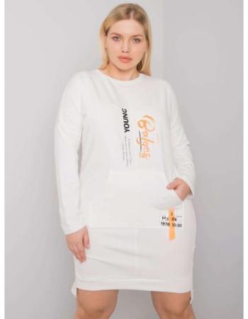 Dámské šaty  plus size teplákové  AKIRA ecru