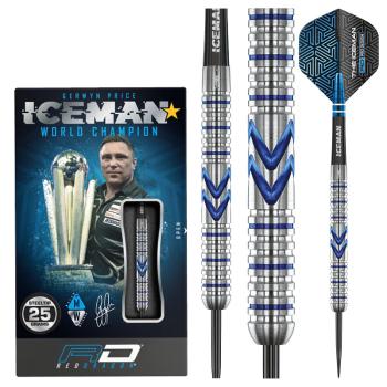 DART SZETT STEEL RED DRAGON GERWYN PRICE ICEMAN MIDNIGHT EDITION 25G 90% WOLFRAM