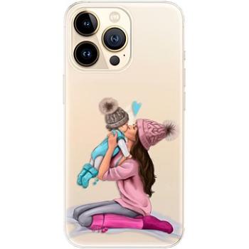 iSaprio Kissing Mom - Brunette and Boy pro iPhone 13 Pro (kmbruboy-TPU3-i13p)