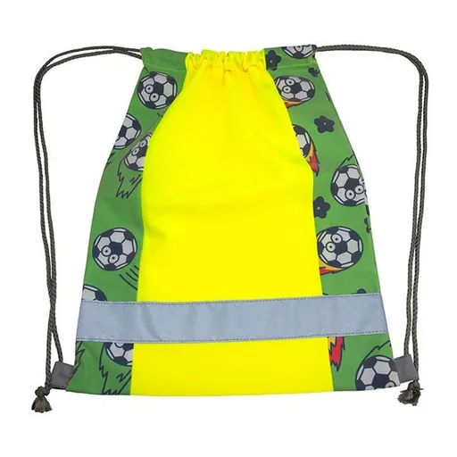 Korntex Dětský reflexní stahovací batoh - Fotbal