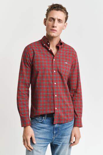 KOŠILE GANT REG CLASSIC POPLIN TARTAN SHIRT RUBY RED