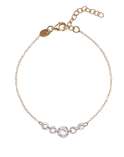 Alisia Pozlacený dámský náramek s čirými zirkony AL4841.01.000