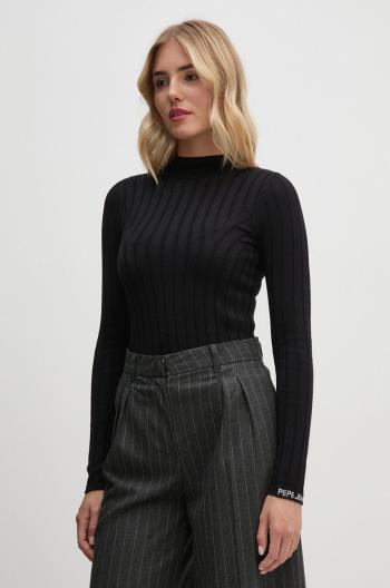 Svetr Pepe Jeans IZABEL TURTLENECK dámský, černá barva, PL702224