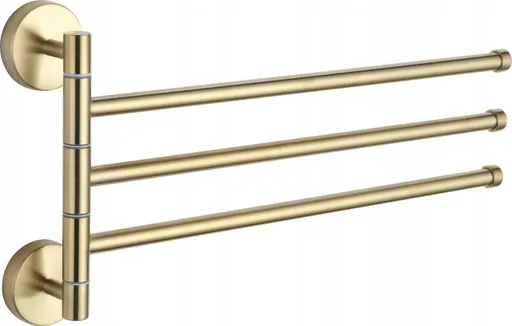 MEXEN Trojitý držák ručníků, otočný, zlato 7039243-50