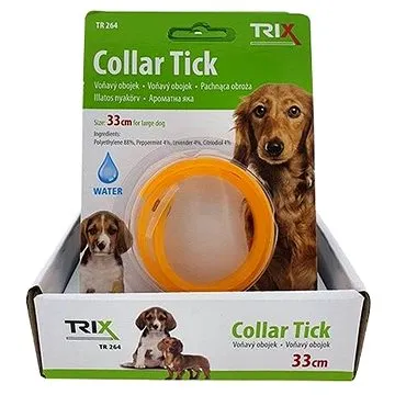 TRIXLINE obojek antiparazitní pro psy proti klíšťatům, mix barev, 33 cm (8595159831657)
