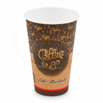 WIMEX s.r.o. Papírový pohár "Coffee to go" Ø90mm 510ml `XL: 0,4L/16oz` [50 ks]