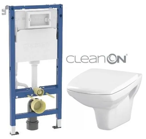 GEBERIT DuofixBasic bez tlačítka + WC CERSANIT CLEANON CARINA  + SEDÁTKO 458.103.00.2 X CA1