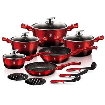 BerlingerHaus Sada nádobí Black Burgundy Metallic Line 15ks BH-1632N (BH-1632)