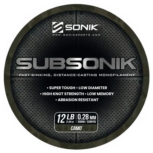 Sonik Vlasec Subsonik Camo 3000m - 0,28mm,Sonik Vlasec Subsonik Camo 3000m - 0,28mm