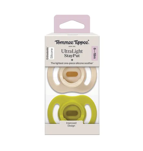 Tommee Tippee Silikonový dudlík Ultra Light 6-18m 2 ks více barevných variant