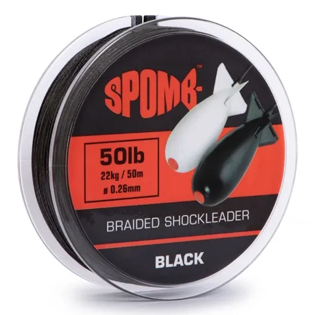 Spomb splétaná šňůra braided leader black 50 m - 0,26 mm - 22 kg