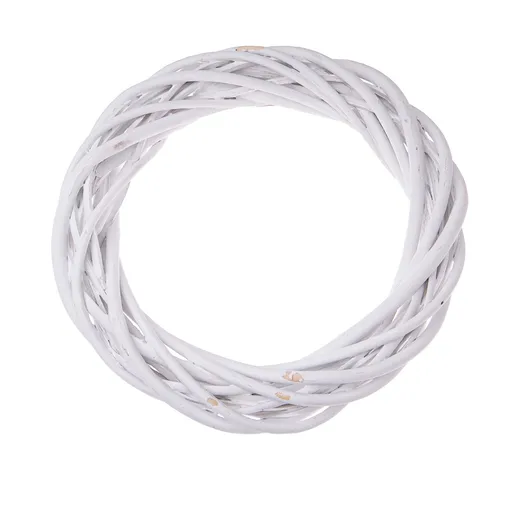 Proutěný věnec Elemetary bílá, pr. 20 cm