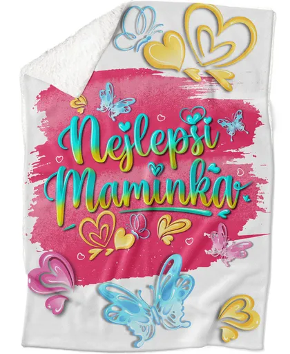 Deka Nejlepší maminka – blop (Podšití beránkem: ANO)