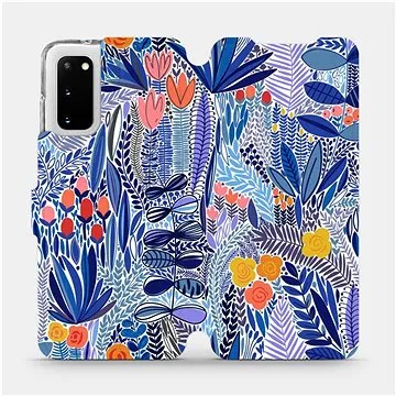 Flip pouzdro na mobil Samsung Galaxy S20 - MP03P Modrá květena (5903516764150)