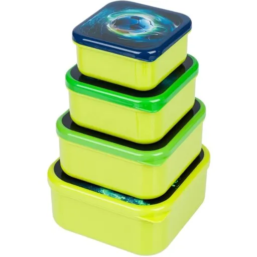 BAAGL FOTBAL Box na svačinu 4v1, světle zelená, velikost