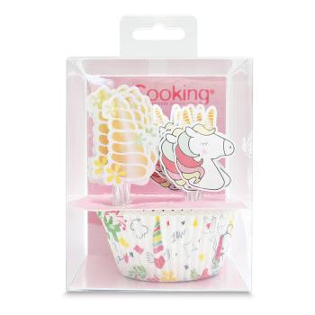 Cakesupplies Košíčky na pečení a ozdoby na cupcakes - Jednorožec 24 ks