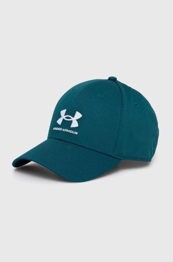 Kšiltovka Under Armour tyrkysová barva, s aplikací, 1381645