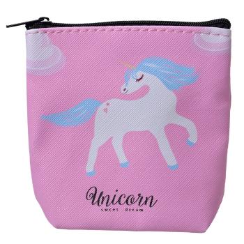 Růžová malá peněženka / taštička s jednorožcem Unicorn - 11*11 cm JZWA0159