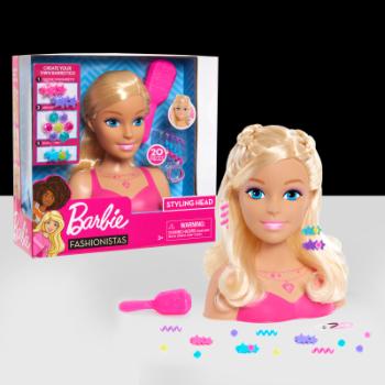 Barbie česací hlava - blonďatá