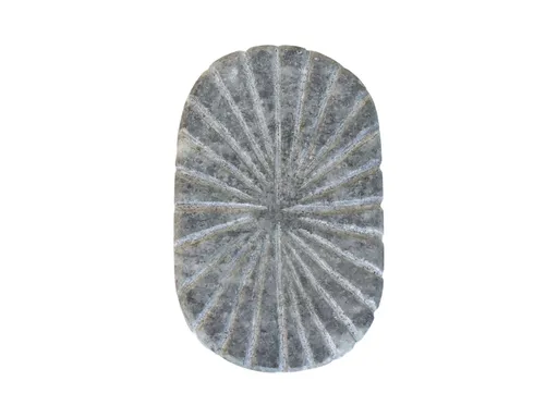 Šedá oválná mramorová úchytka Marble - 5,5*3,5 cm Chic Antique