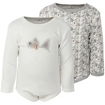 Fixoni dětský set 2ks body DR rybičky šedá - 56 cm (0217794)