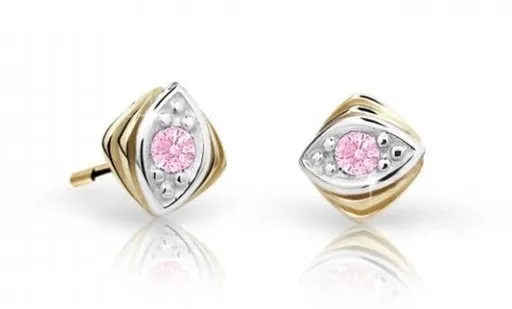 Cutie Jewellery Zlaté dětské náušnice C1897-30-X-1 růžová
