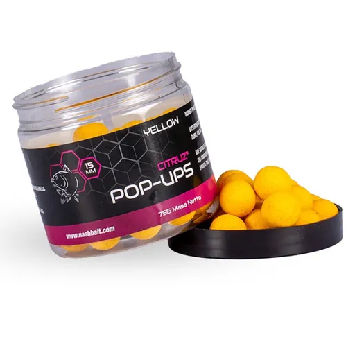 Nash Plovoucí Boilie Citruz Pop Ups 75g - 20mm Yellow,Nash Plovoucí Boilie Citruz Pop Ups 75g - 20mm Yellow