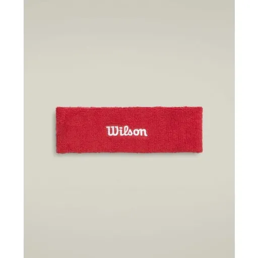 Wilson U TERRY LOGO HEADBAND Sportovní čelenka, červená, velikost UNI