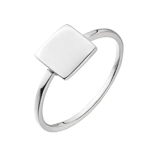 Evolution Group - Pavona Minimalistický stříbrný prsten Čtvereček 65018 50 mm