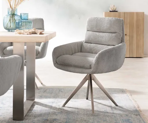 Otočná židle Abelia-Flex křížová podnož hranatá nerezová