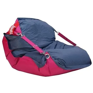 BeanBag Sedací pytel 189×140 duo pink - jeans (BB189×140-pink-jeans)