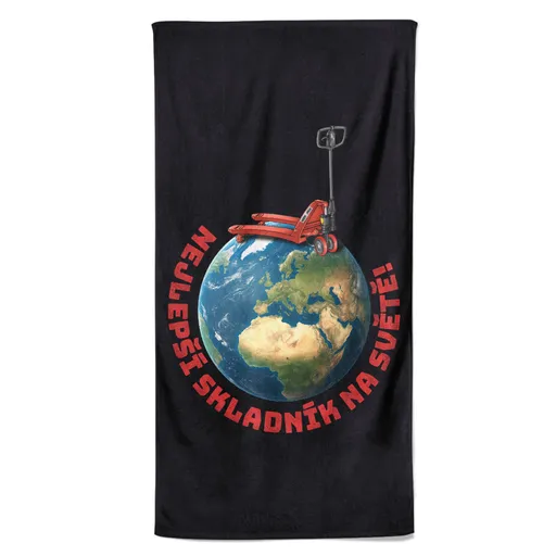 Osuška Nejlepší skladník – paleťák (Velikost osušky: 100x170cm)