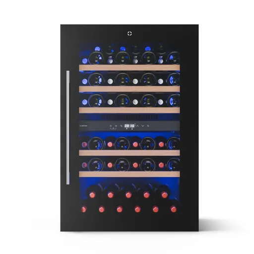 Klarstein Illuminosa vestavná vinotéka | Dualzone | UV ochrana | 143 l | 57 lahví | 60 cm