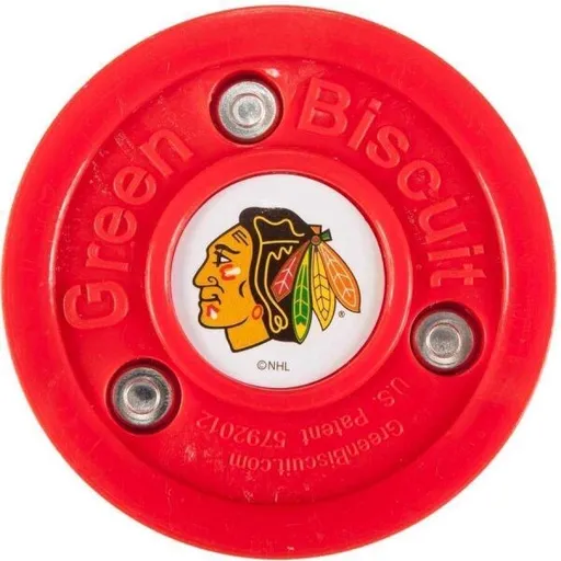 Green Biscuit CHICAGO BLACKHAWKS NHL Puk, červená, velikost