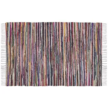 Krátkovlasý světlý barevný bavlněný koberec 160x230 cm DANCA, 55215 (beliani_55215)