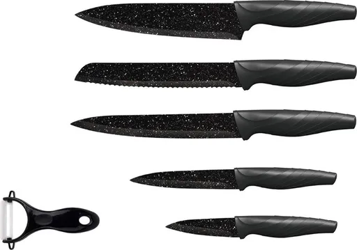 Sada nožů TORO 5ks + škrabka, nepřilnavý povrch
