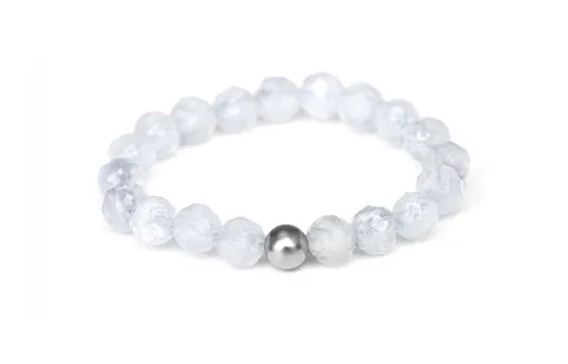 Agato Minerální prsten s chalcedonem POL-R17 56 mm