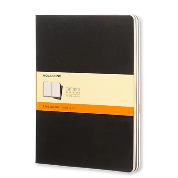MOLESKINE Cahier XL, černý - balení 3 ks (QP321)