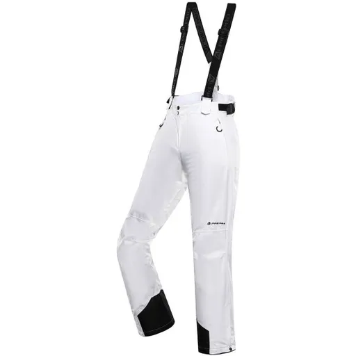 ALPINE PRO EDESA Dámské lyžařské kalhoty, bílá, velikost