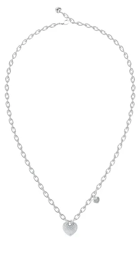 Guess Ocelový náhrdelník se srdíčky Crazy In Love JUBN05212JWRHT/U