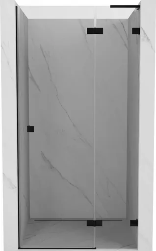 MEXEN/S Lunar L sprchové dveře křídlové pravé 115, transparent, černá 834L-115-000-70-00-P