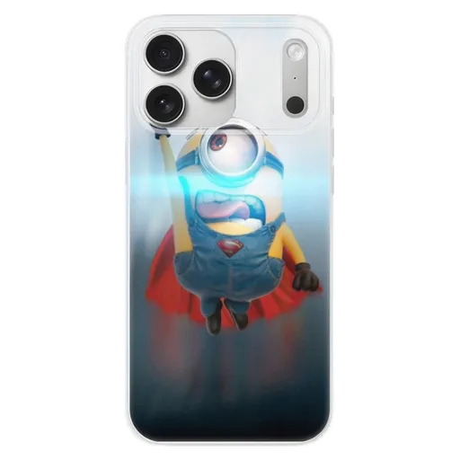 Odolné silikonové pouzdro iSaprio - Mimons Superman 02 - iPhone 17 Pro Max