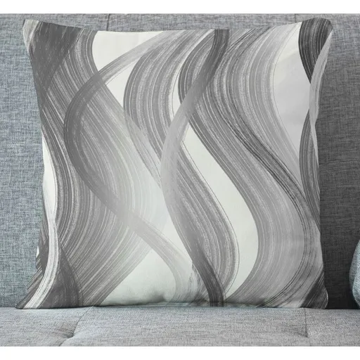 Návlek na polštář, OXY Vlny, šedý, 45 x 45 cm