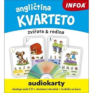Angličtina kvarteto Audiokarty: zvířata